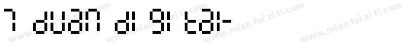 7 Duan digital字体转换